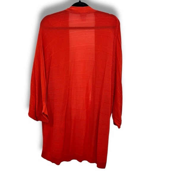 Chico's lightweight Orange Knit Open Cardigan - Size XL - Picture 5 of 5